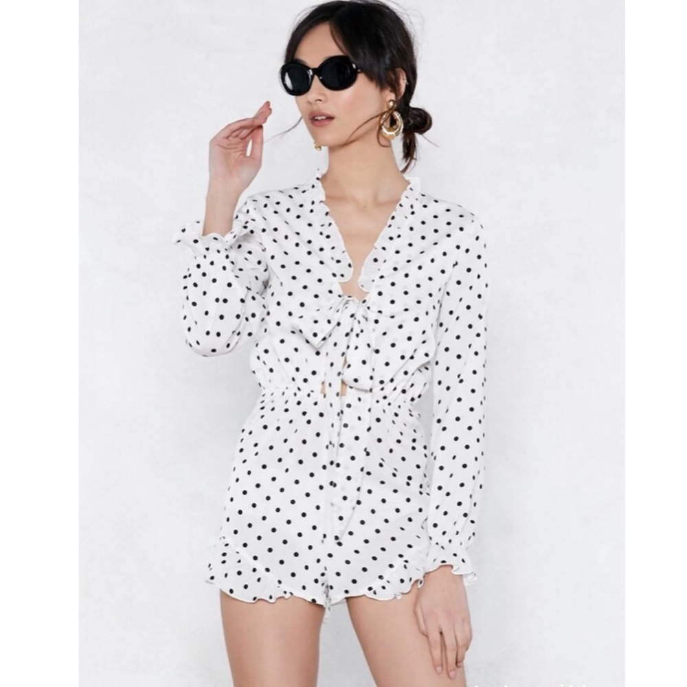 Nasty gal Dot It Bad Polka Dot Romper